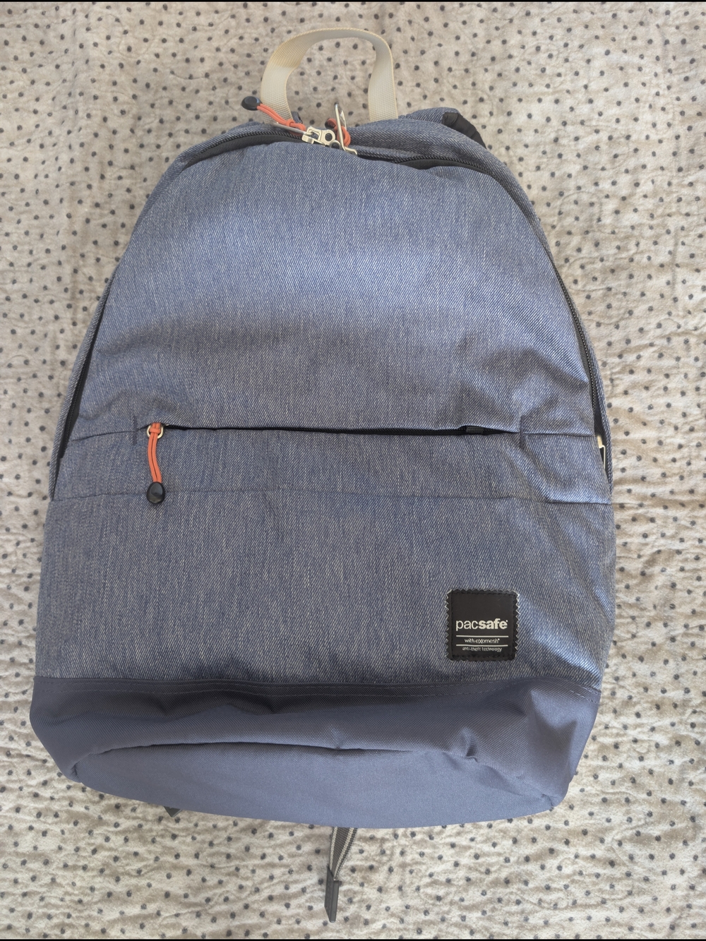 Pacsafe Navy and Light Blue Everyday Anti-Theft Backpack
